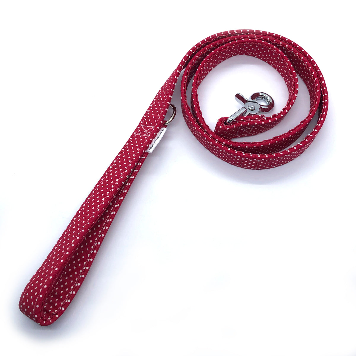 correa perro red and dots